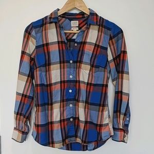 J Crew Perfect Fit plaid button down